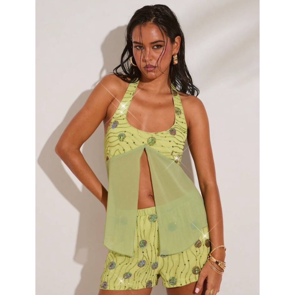 Green Sequin Set - Medium